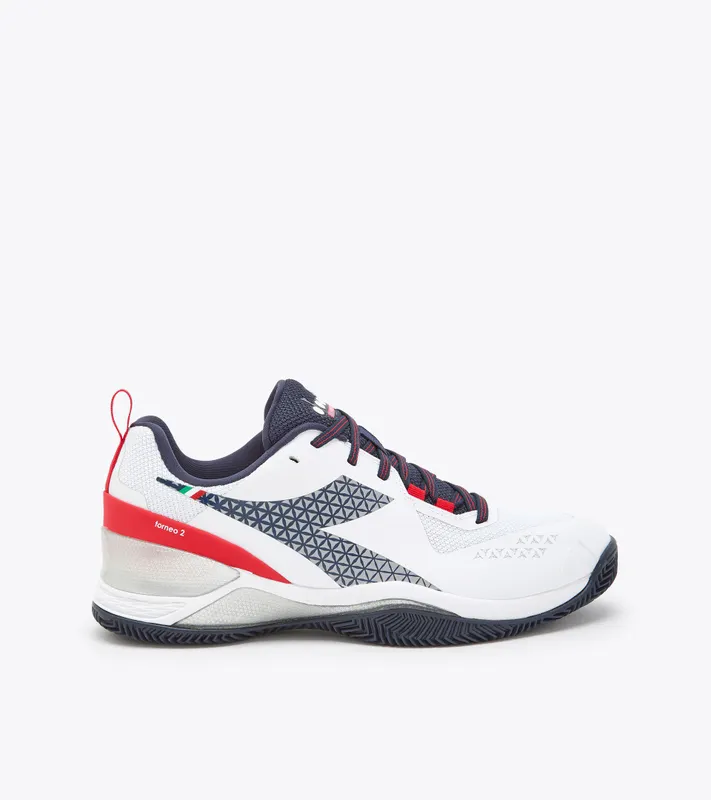 Diadora Blushield Torneo 2 Clay White / Blue Corsair / Fiery Red (101.179504_D0274)