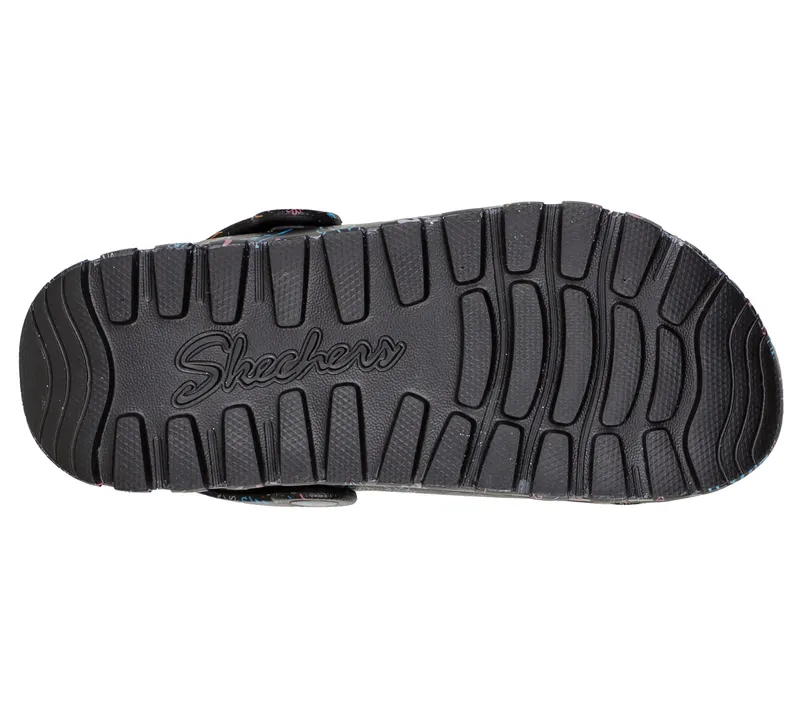 Skechers Foamies: Arch Fit Footsteps – Flower Pups – Zwart / Multi (111024-BKMT)
