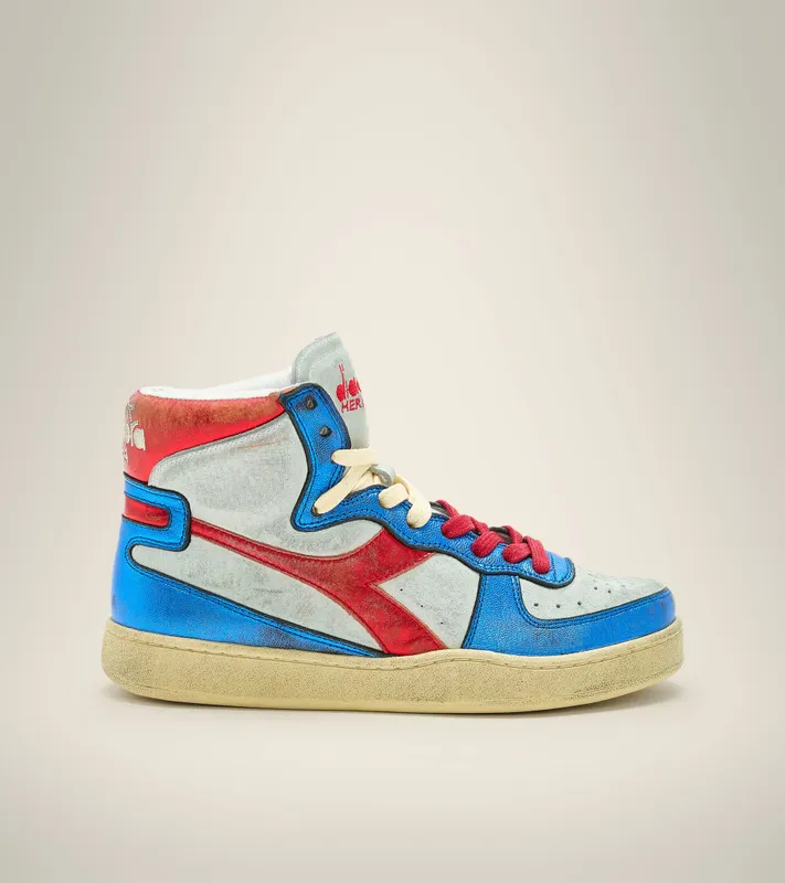 Diadora Mi Basket Metallic Pigskin Used White / Blue (201.179440_C7011)