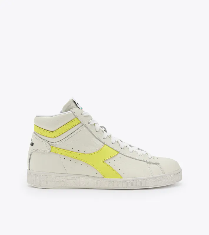 Diadora Game L High Fluo Waxed White / Lemon Yellow Fluo (501.180083_D0411)