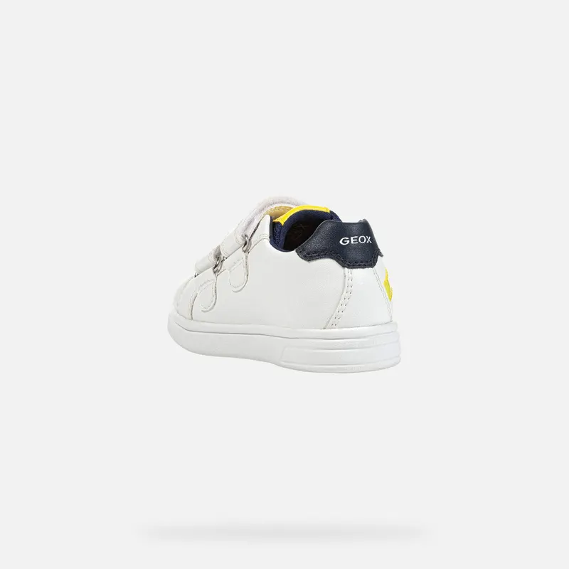 Geox Djrock Toddler Boy white/fluo yellow (B252CB000BCC0552)