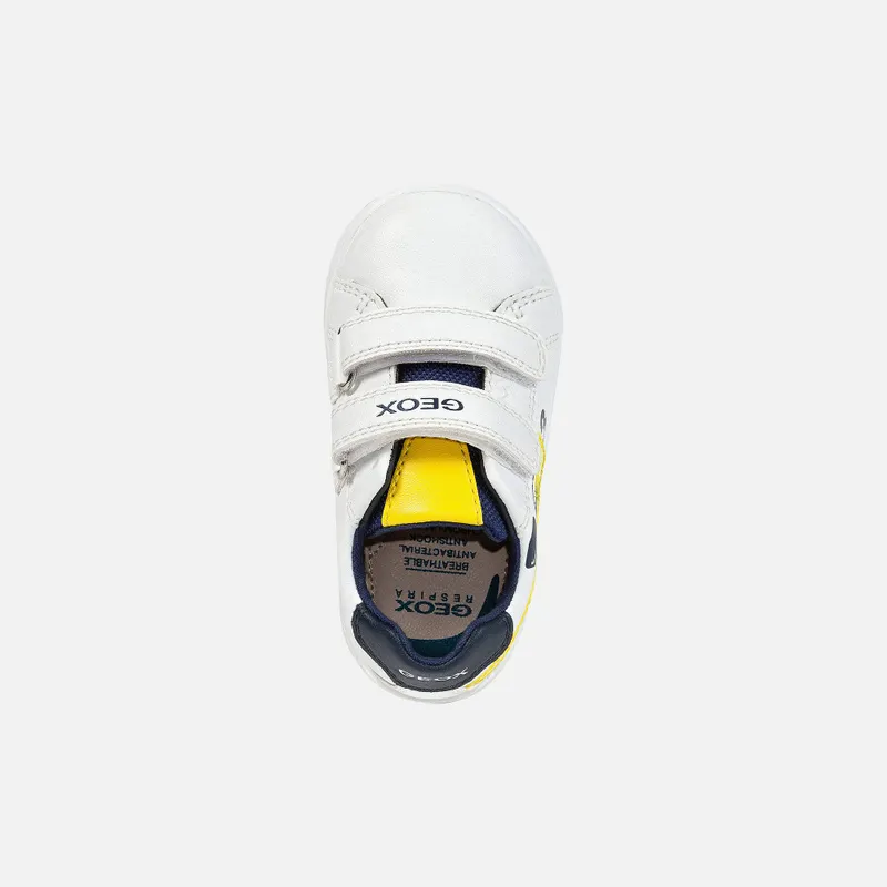 Geox Djrock Toddler Boy white/fluo yellow (B252CB000BCC0552)