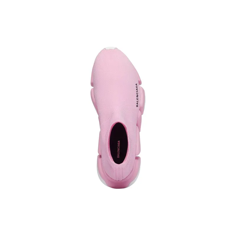 Balenciaga Speed 2.0 Recycled Knit Trainers With Bicolor Sole Light Pink (617196W2DB25259)