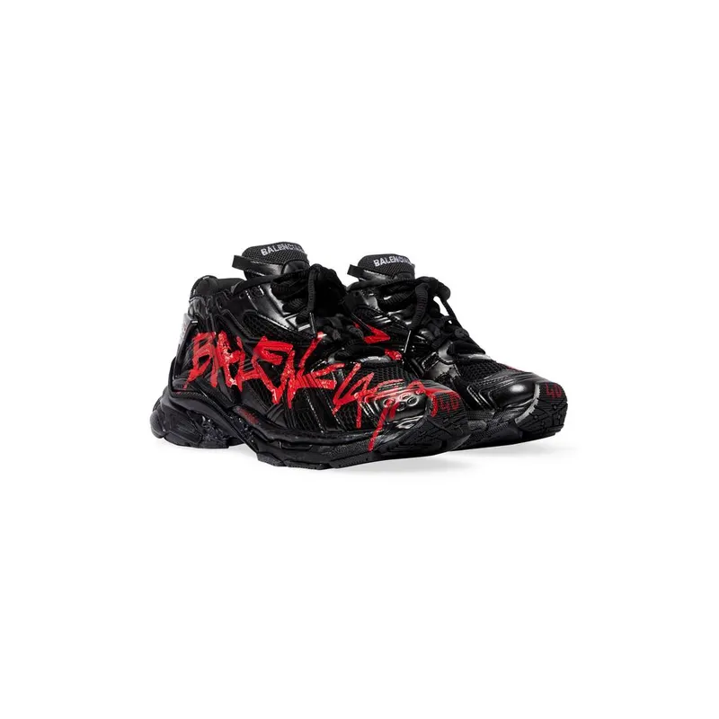 Balenciaga Runner Graffiti Trainers Black (677403W3RBQ1060)