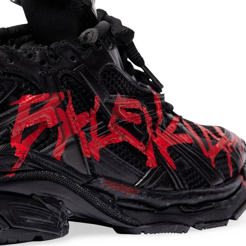 Balenciaga Runner Graffiti Trainers Black (677403W3RBQ1060)