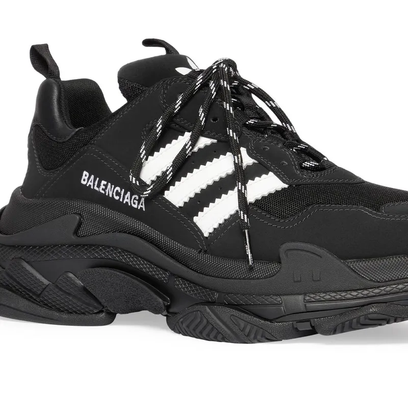 Balenciaga Balenciaga / Adidas Triple S Trainers Black (712764W2ZB21090)