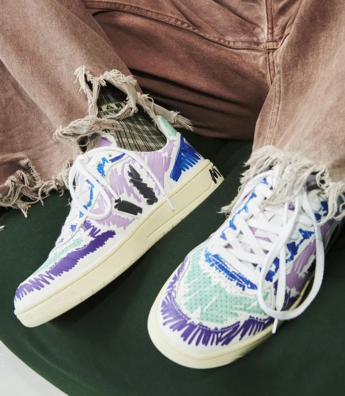 Veja V-10 LEATHER VEJA X MARNI ORCHID BLACK (VX0203081A)