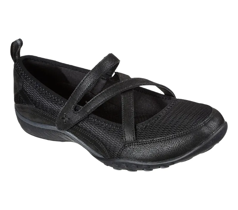 Skechers Relaxed Fit: Breathe-Easy – Cross Talk – Zwart (100232-BLK)