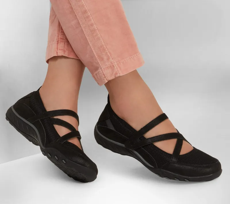 Skechers Relaxed Fit: Breathe-Easy – Cross Talk – Zwart (100232-BLK)