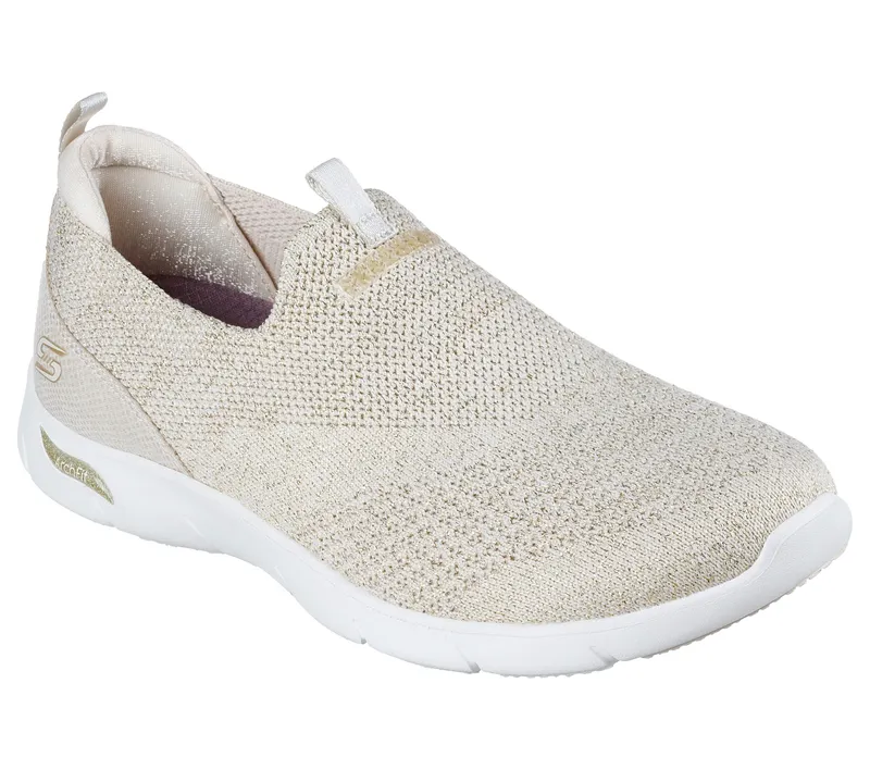 Skechers Arch Fit Refine – Showcase – Natuurlijk / Goud (104276-NTGD)
