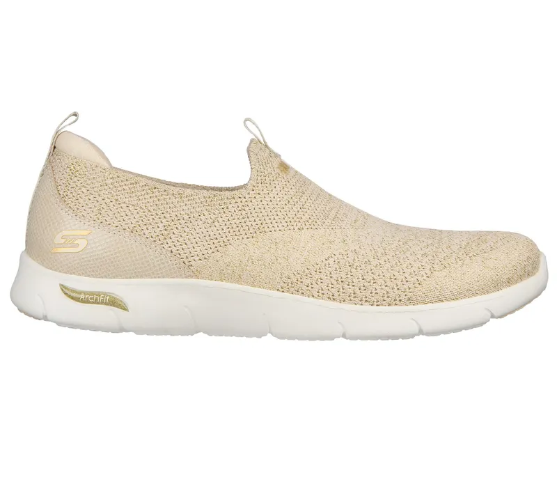 Skechers Arch Fit Refine – Showcase – Natuurlijk / Goud (104276-NTGD)