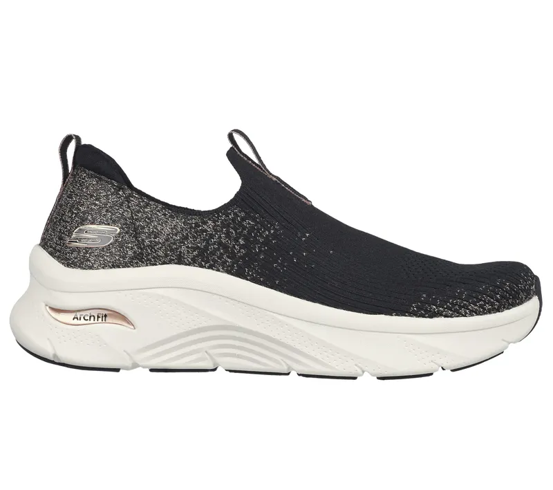Skechers Relaxed Fit: Arch Fit D’Lux – Glimmer Dust – Zwart / Roos Goud (149689-BKRG)