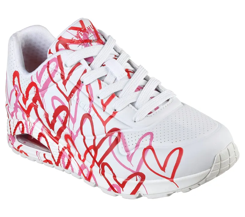 Skechers Skechers x JGoldcrown: Uno – Spread the Love – Wit / Rood / Roze (155507-WRPK)