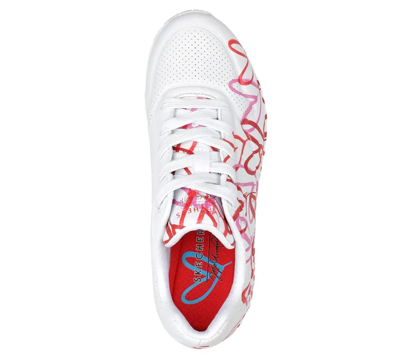 Skechers Skechers x JGoldcrown: Uno – Spread the Love – Wit / Rood / Roze (155507-WRPK)