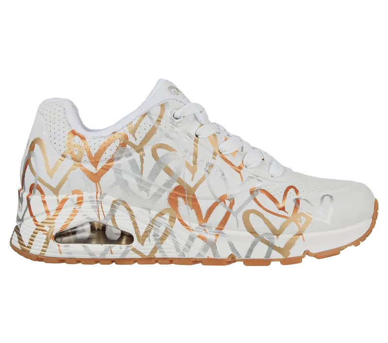 Skechers Skechers x JGoldcrown: Uno – Metallic Love – Wit / Goud (155523-WTGD)