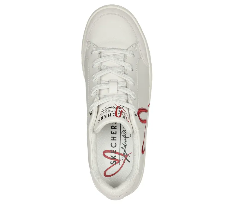 Skechers JGoldcrown: Side Street – Lonely Heart – Wit / Rood (177983-WRD)