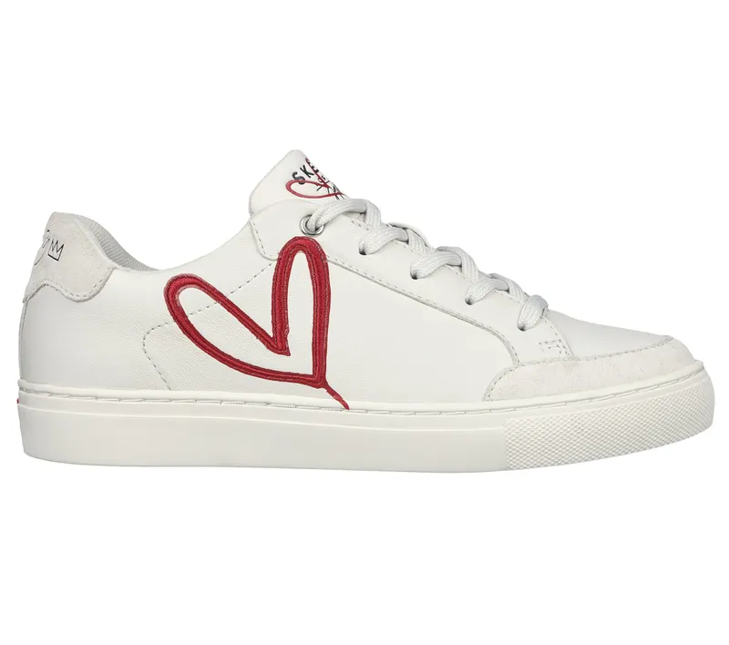 Skechers JGoldcrown: Side Street – Lonely Heart – Wit / Rood (177983-WRD)
