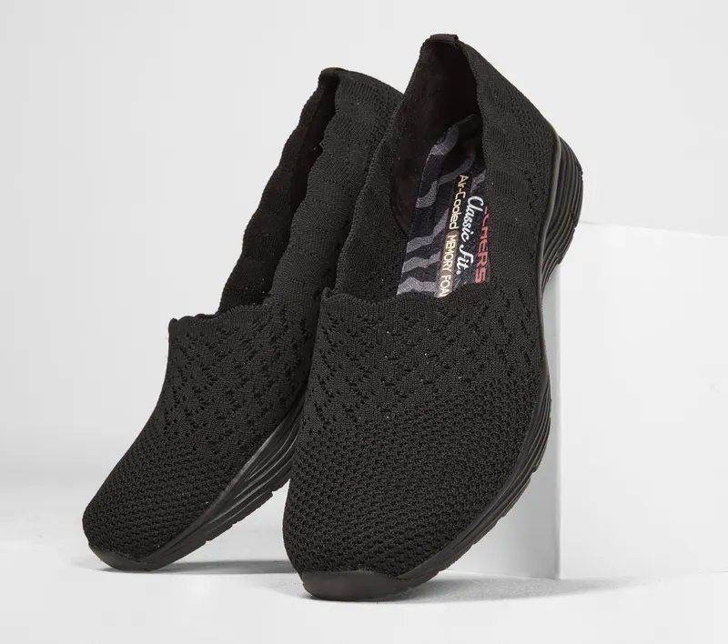Skechers Seager – Stat – Zwart (49481-BBK)