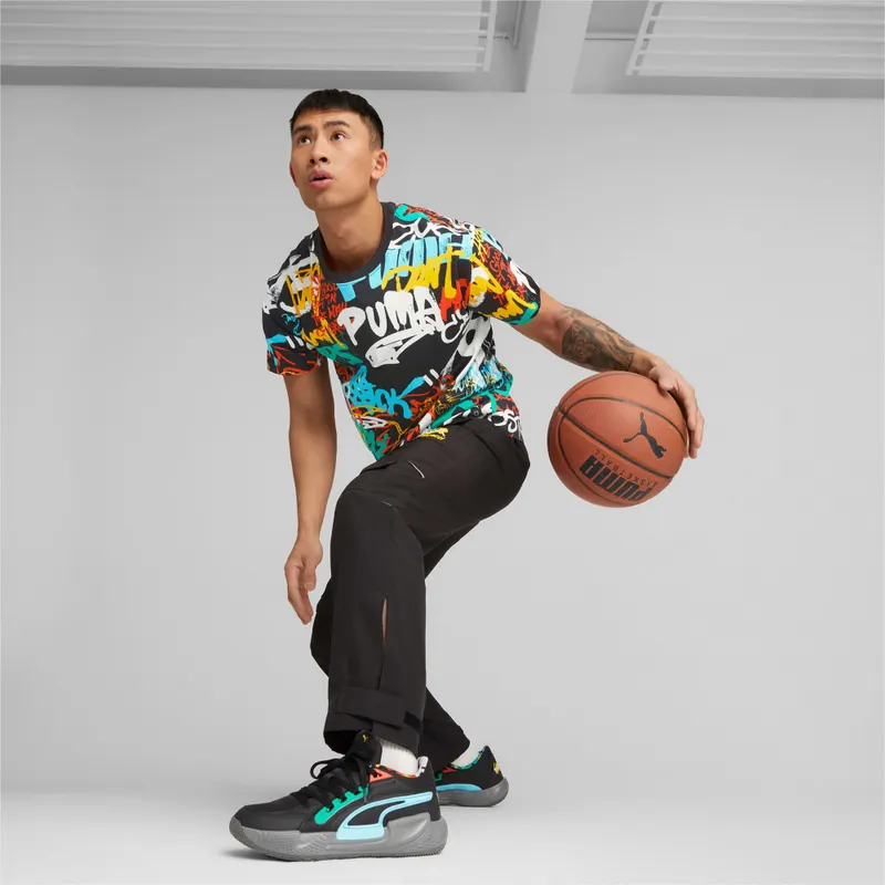 Puma Court Rider Chaos Black basketbalschoenen Zwart (378265-01)
