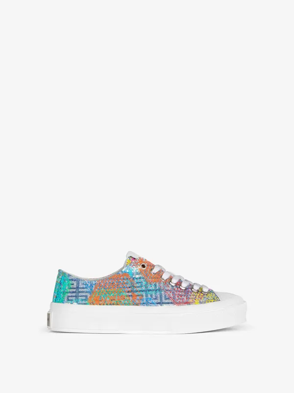Givenchy City sneakers in printed 4G denim (BE001NE1MS-960)