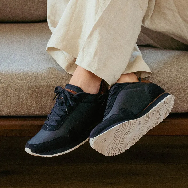 Woden Nora III Leather Dark Navy (WL166 009)