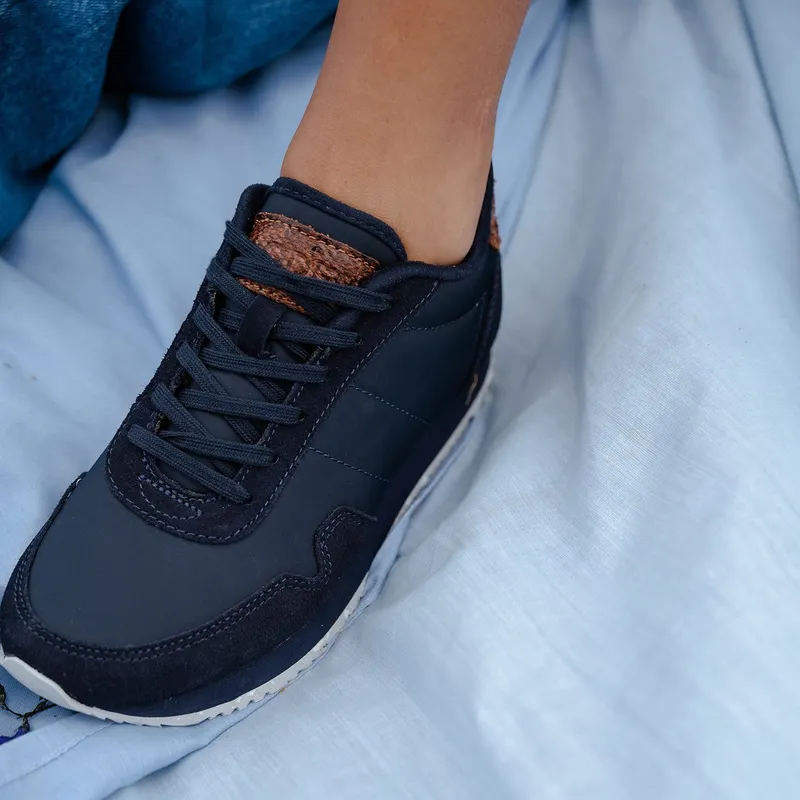 Woden Nora III Leather Dark Navy (WL166 009)