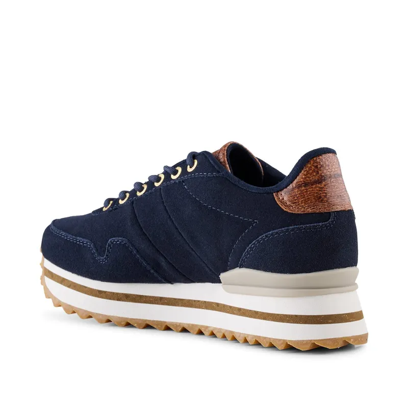 Woden Nora III Suede Plateau Dark Navy (WL1752 009)