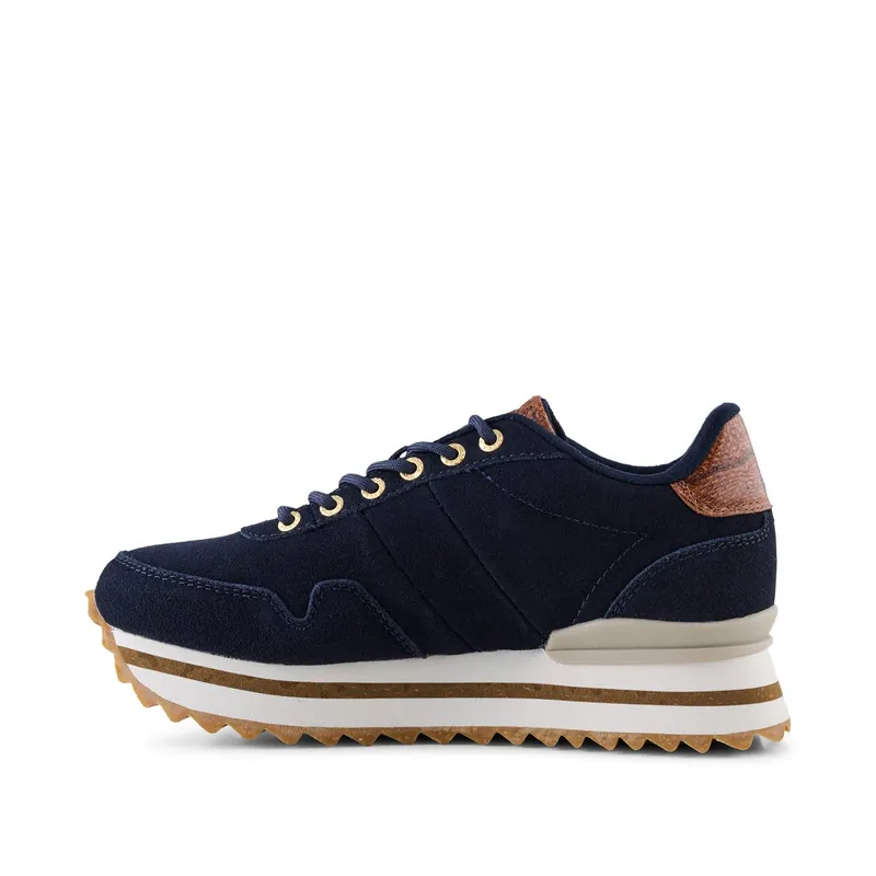 Woden Nora III Suede Plateau Dark Navy (WL1752 009)