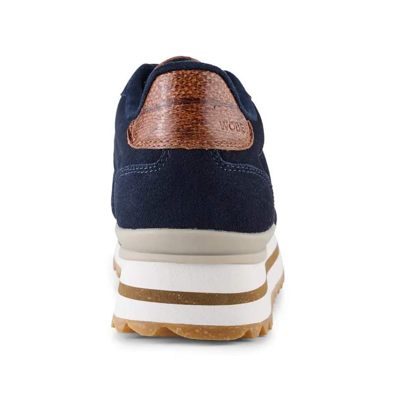 Woden Nora III Suede Plateau Dark Navy (WL1752 009)