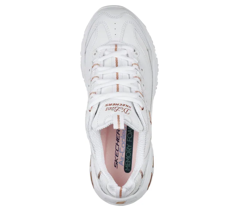 Skechers D’lites – Fresh Start – Wit / Roos Goud (11931-WTRG)
