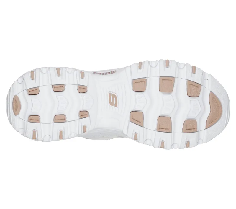 Skechers D’lites – Fresh Start – Wit / Roos Goud (11931-WTRG)