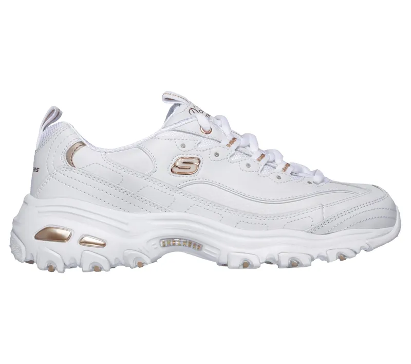 Skechers D’lites – Fresh Start – Wit / Roos Goud (11931-WTRG)
