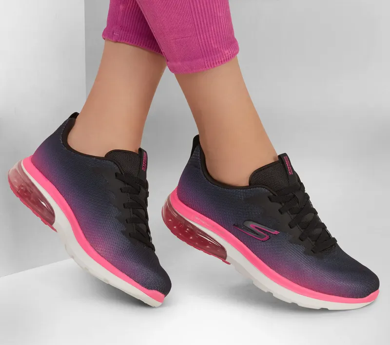 Skechers Skechers GOwalk Air 2.0 – Quick Breeze – Zwart / Heet Roze (124348-BKHP)