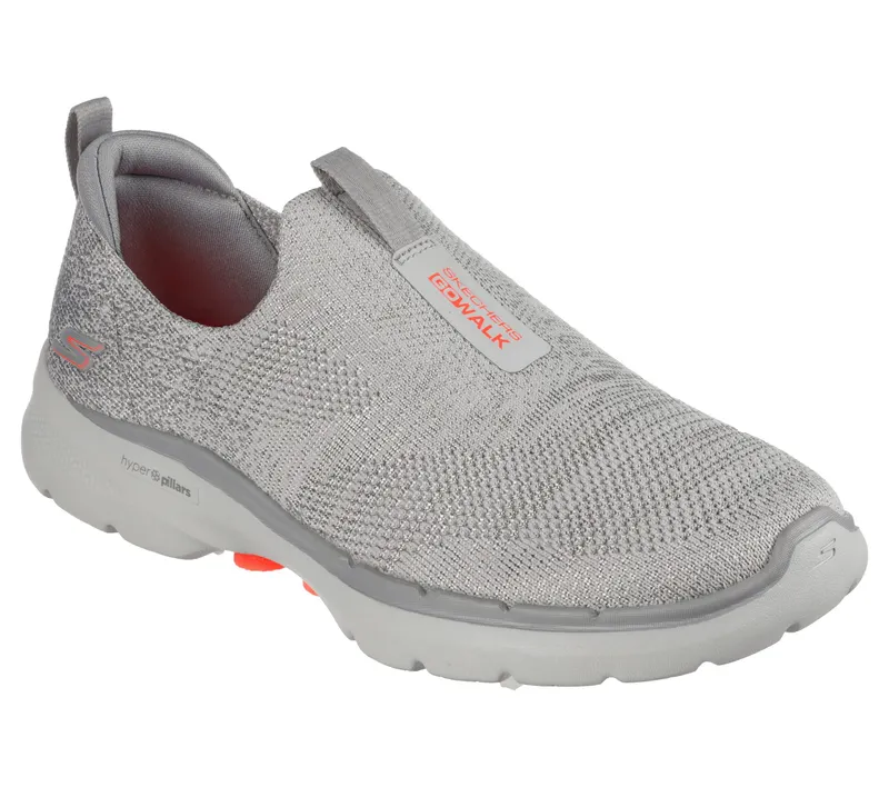 Skechers Skechers GOwalk 6 – Glimmering – Grijs / Koraal (124502-GYCL)