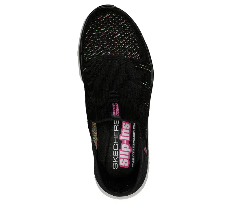 Skechers Skechers Slip-ins: GO WALK 6 – Valentina – Zwart / Multi (124566-BKMT)
