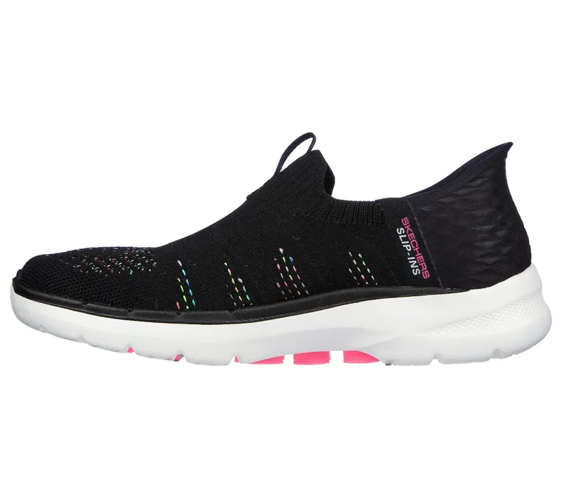 Skechers Skechers Slip-ins: GO WALK 6 – Valentina – Zwart / Multi (124566-BKMT)