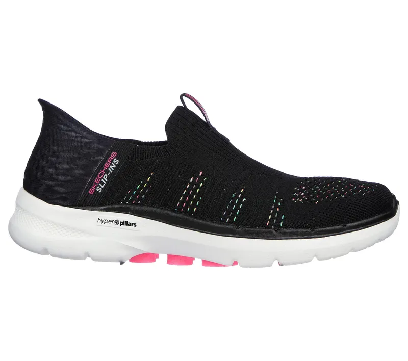 Skechers Skechers Slip-ins: GO WALK 6 – Valentina – Zwart / Multi (124566-BKMT)