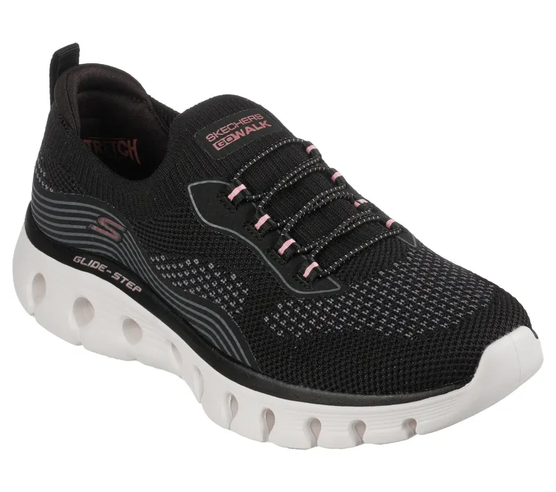 Skechers Skechers GO WALK Glide-Step Flex – Silver Spirit – Zwart / Roze (124808-BKPK)