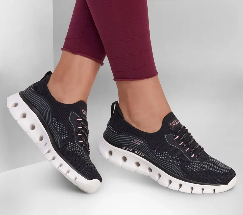 Skechers Skechers GO WALK Glide-Step Flex – Silver Spirit – Zwart / Roze (124808-BKPK)