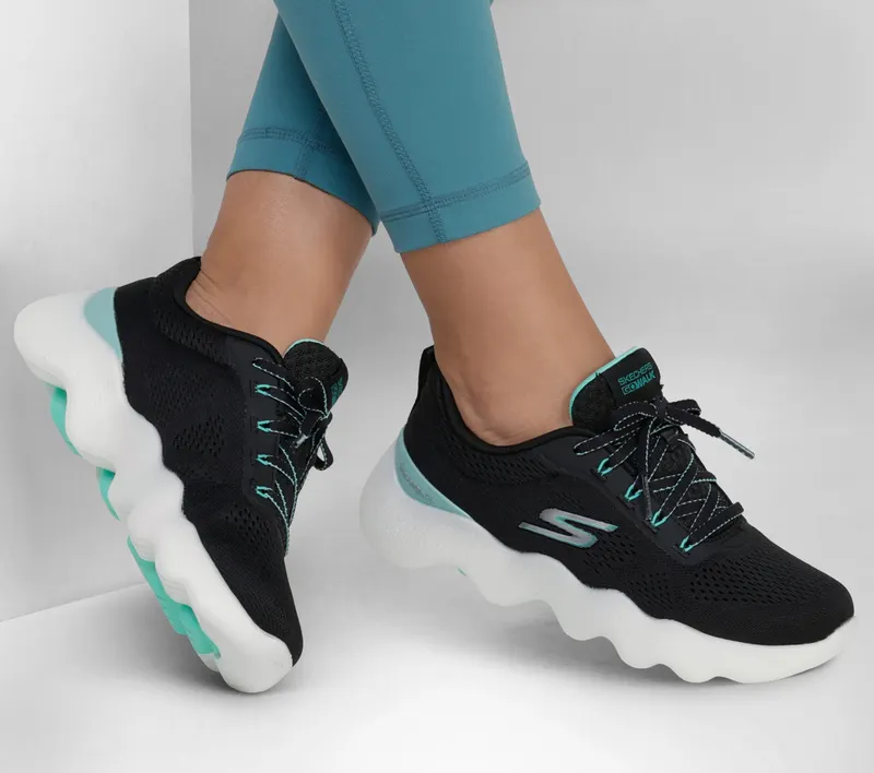 Skechers Skechers GO WALK Massage Fit – Zwart / Turkoois (124903-BKTQ)