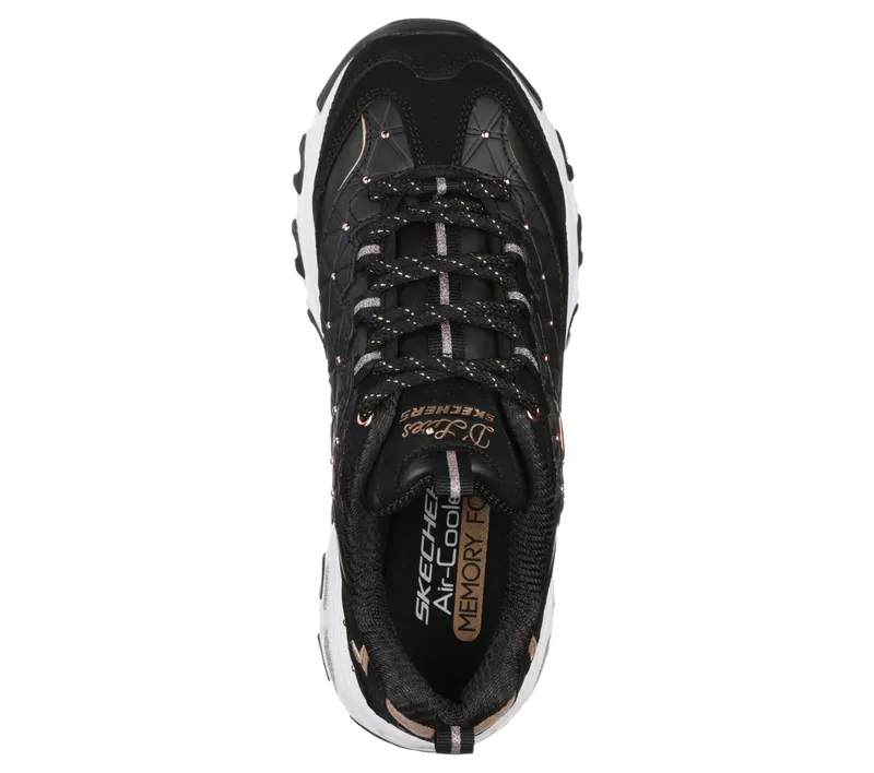 Skechers D’Lites – Glamour Feels – Zwart / Roos Goud (13087-BKRG)