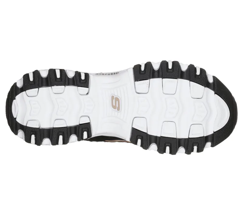 Skechers D’Lites – Glamour Feels – Zwart / Roos Goud (13087-BKRG)