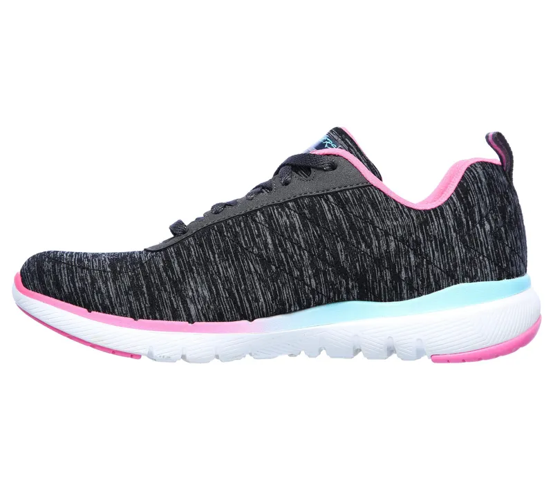 Skechers Flex Appeal 3.0 – Fan Craze – Zwart / Multi (149008-BKMT)