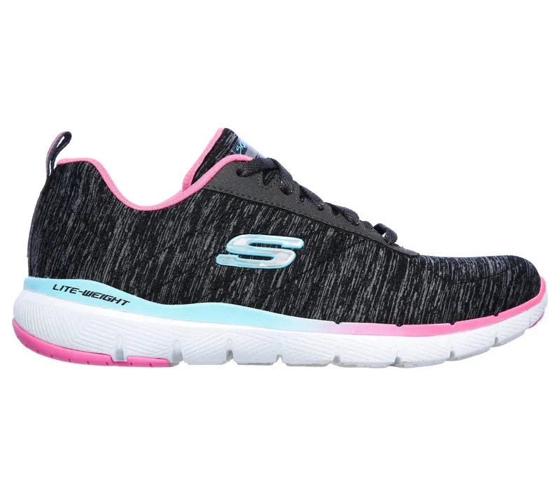 Skechers Flex Appeal 3.0 – Fan Craze – Zwart / Multi (149008-BKMT)
