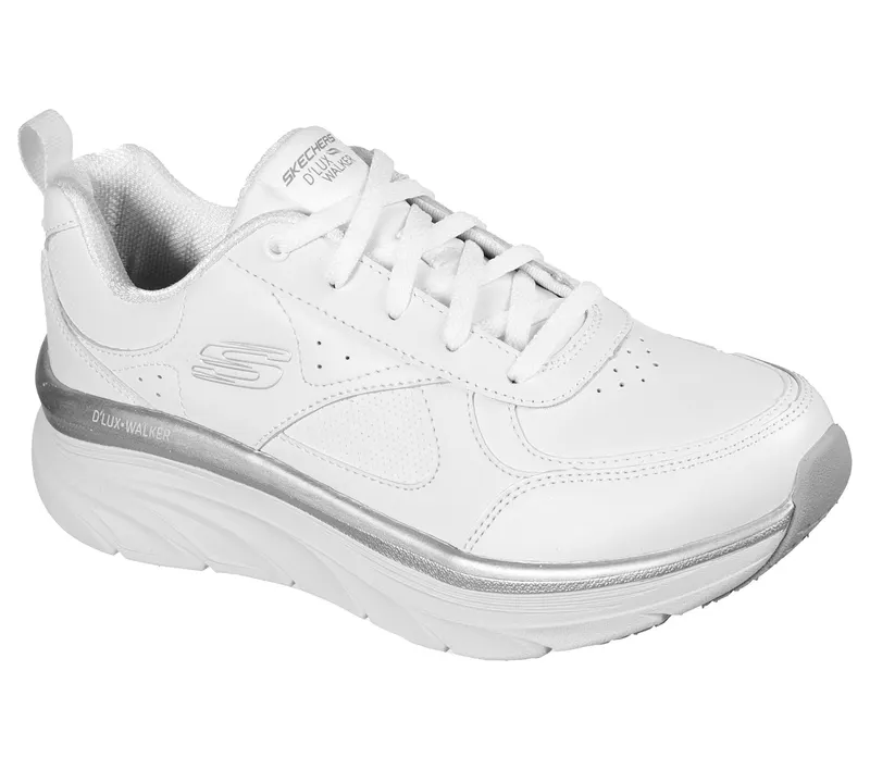 Skechers Relaxed Fit: D’Lux Walker – Timeless Path – Wit / Zilver (149312-WSL)