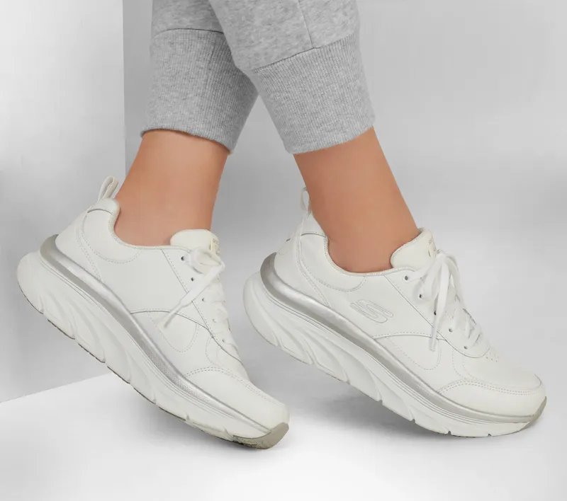 Skechers Relaxed Fit: D’Lux Walker – Timeless Path – Wit / Zilver (149312-WSL)