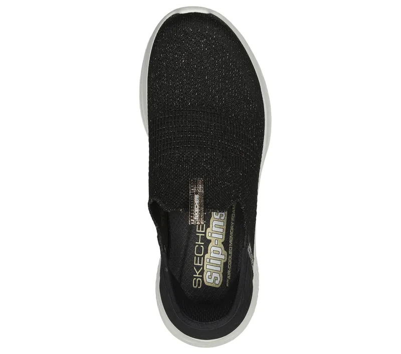 Skechers Skechers Slip-ins: Ultra Flex 3.0 – Glitter Me – Zwart / Goud (149591-BKGD)