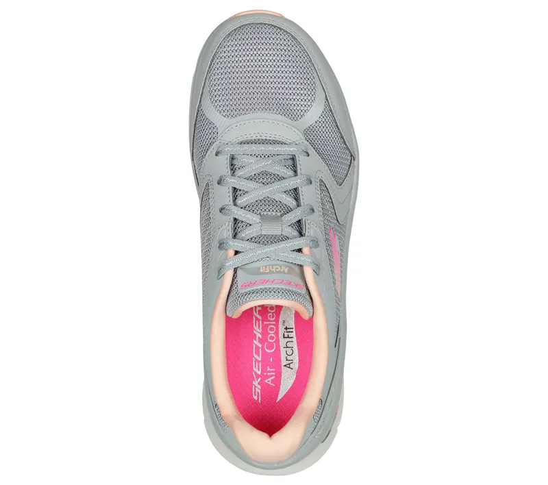 Skechers Relaxed Fit: Arch Fit D’Lux – Grijs / Koraal (149686-GYCL)
