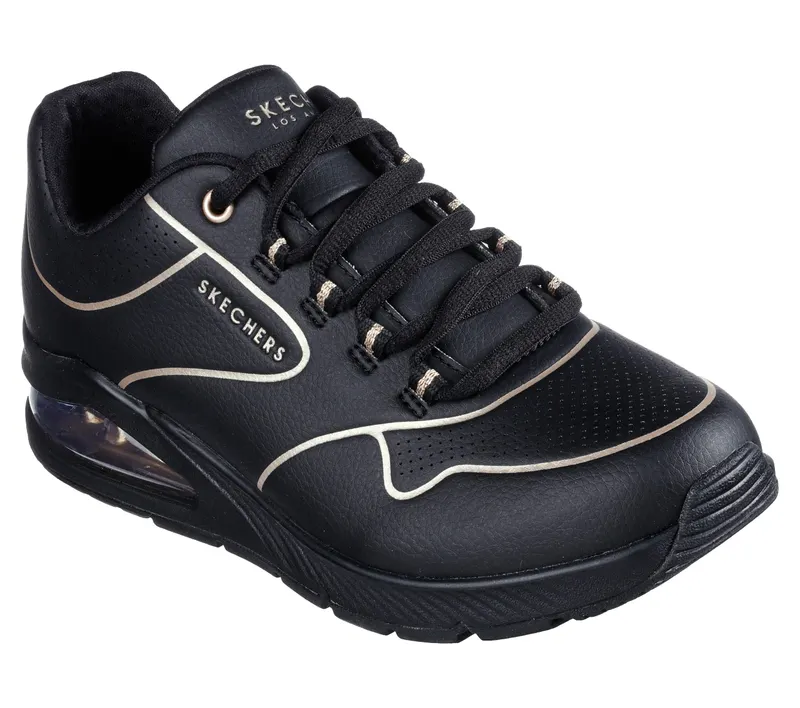 Skechers Uno 2 – Golden Trim – Zwart / Goud (155637-BKGD)
