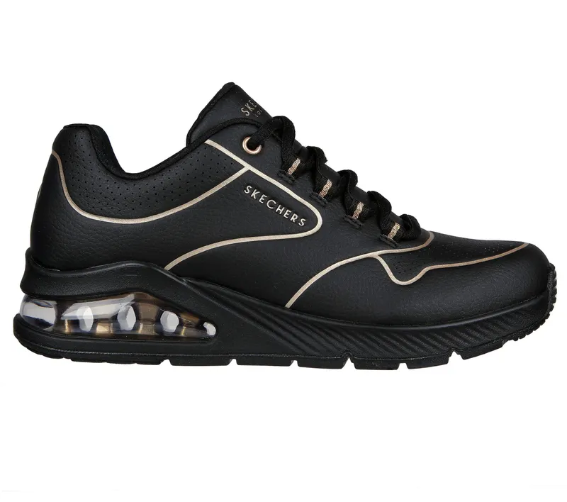 Skechers Uno 2 – Golden Trim – Zwart / Goud (155637-BKGD)